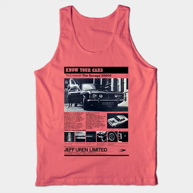 FORD CORTINA SAVAGE - advert Tank Top by Throwback Motors